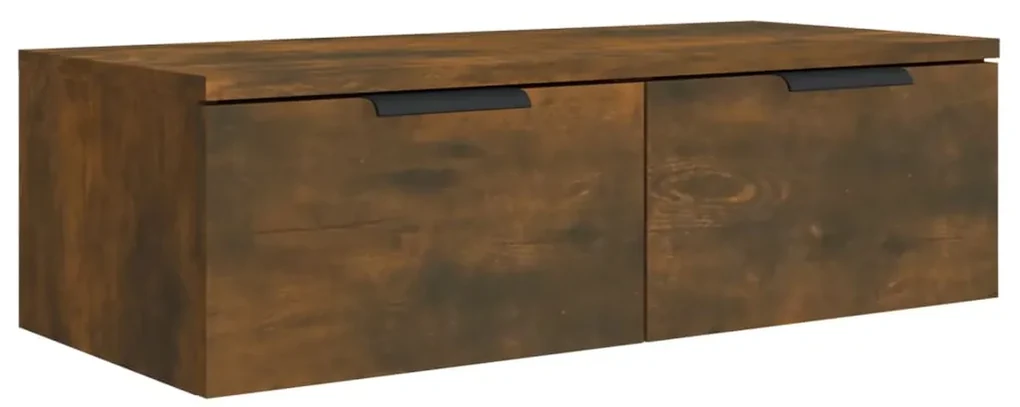 vidaXL Wandkast 68x30x20 cm bewerkt hout gerookt eikenkleurig