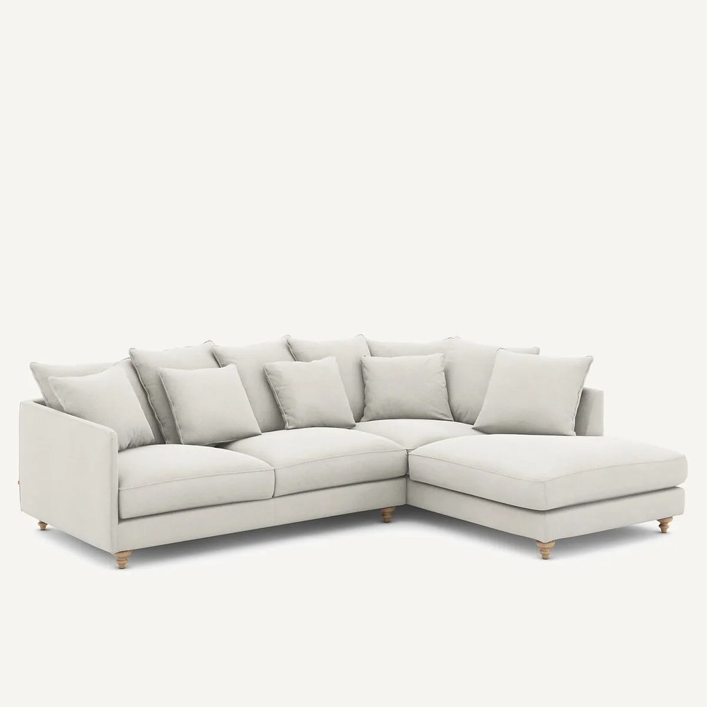 Linnen fluwelen hoekslaapbank, LAZARE