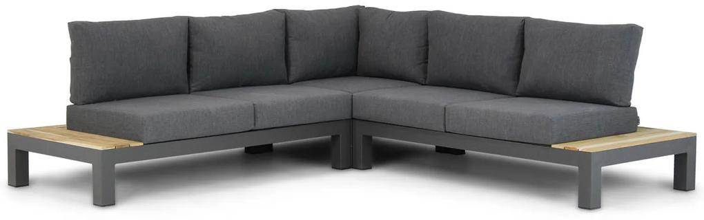 Platform Loungeset Aluminium/Teak Grijs 5 personen Lifestyle Garden Furniture Ravalla