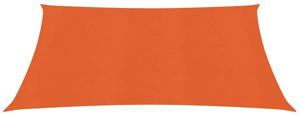 vidaXL Zonnezeil 160 g/m² 3x3 m HDPE oranje