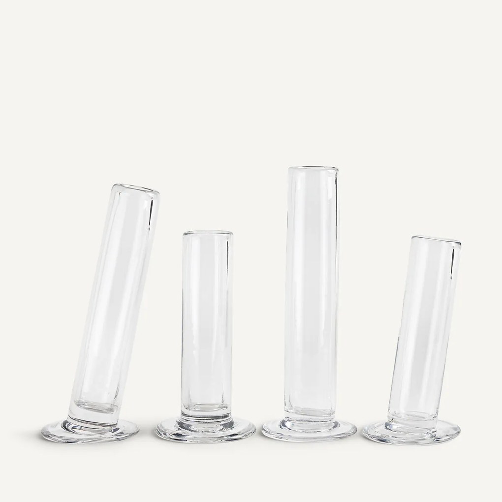 Rechte cilindervormige glazen vaas, H24 cm, Stille