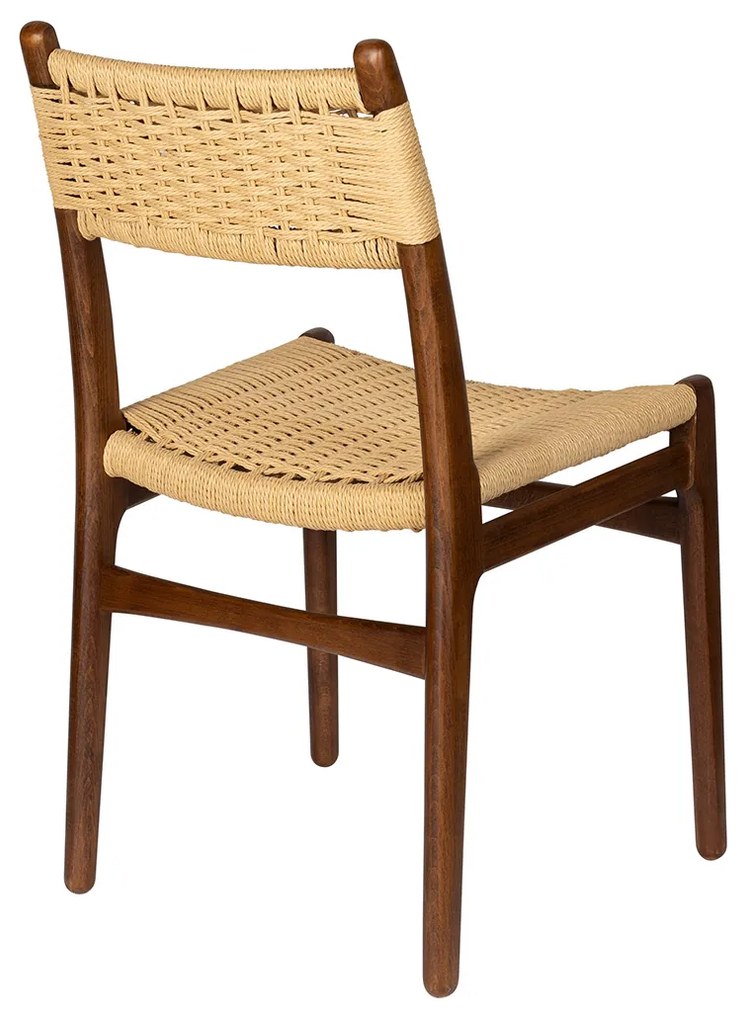 Dutchbone Cecile Houten Frame Stoel Walnut