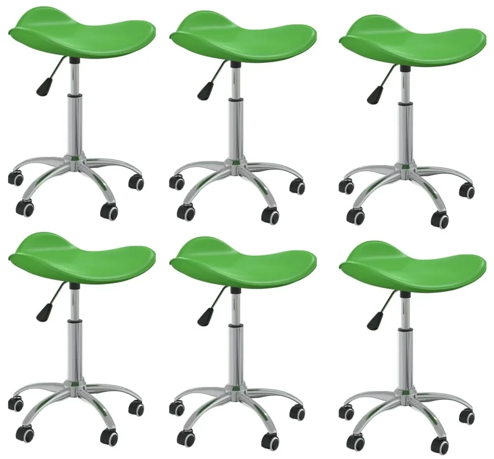 vidaXL Eetkamerstoelen draaibaar 6 st kunstleer groen