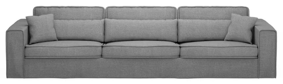 Rivièra Maison - Metropolis Sofa XL, washed cotton, grey - Kleur: grijs