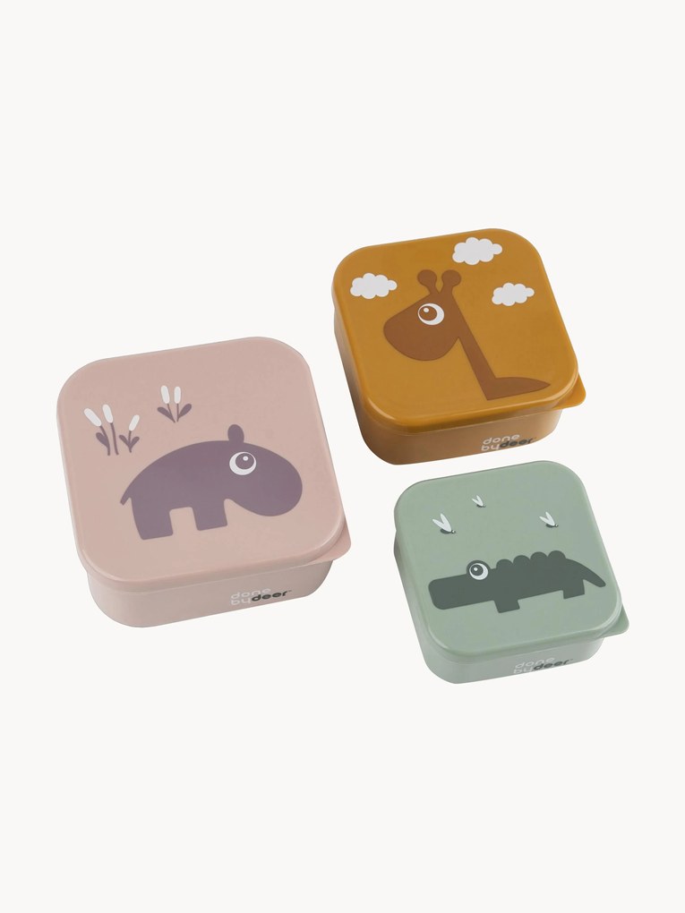 Kinderlunchbox Deer Friends, set van 3