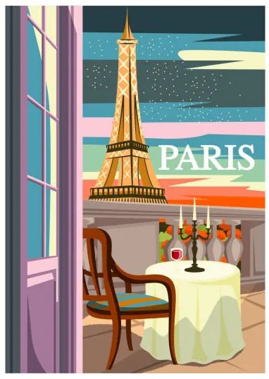 Ilustratie Travel Destination Vector Poster, Rudzhan Nagiev