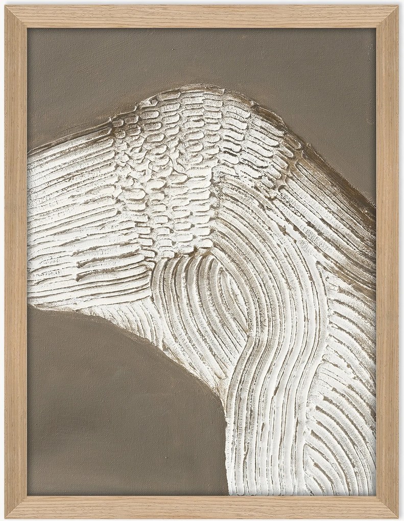 Ingelijst schilderij Raw Shape I op canvas