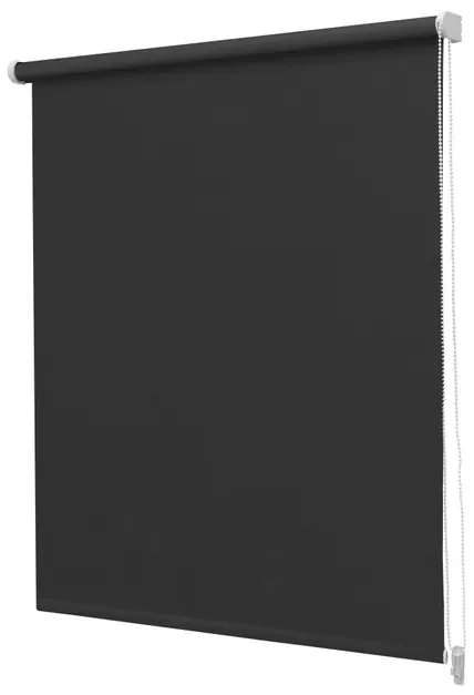 Intensions Rolgordijn 90x190x5cm verduisterend Polyester met kunststof raamwerk Zwart 1187132