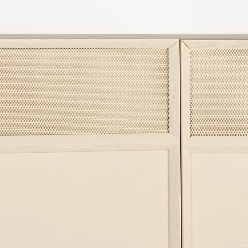 Zuiver June Beige Design Kast Op Hoge Poten - 80x45x100cm.
