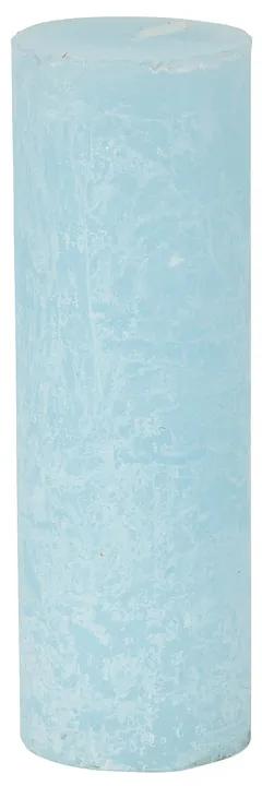 Kaars rustiek - licht blauw - 5x15 cm