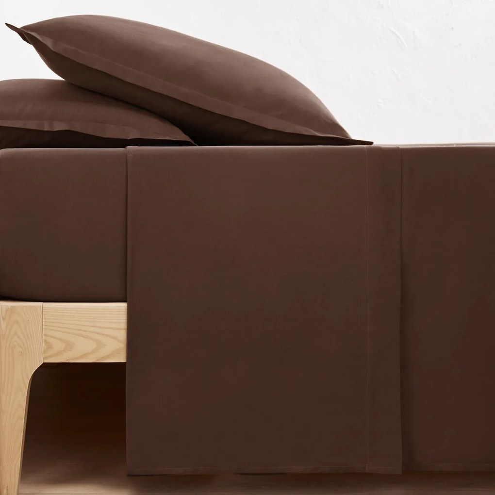 Effen plat laken in perkalkatoen Scenario