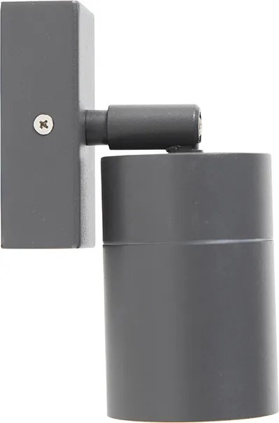 Buitenwandlamp antraciet IP44 draai- en kantelbaar - Solo
