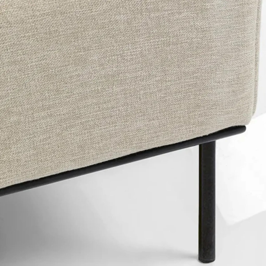 2-persoons Bedframe Beige Stof 160 Cm