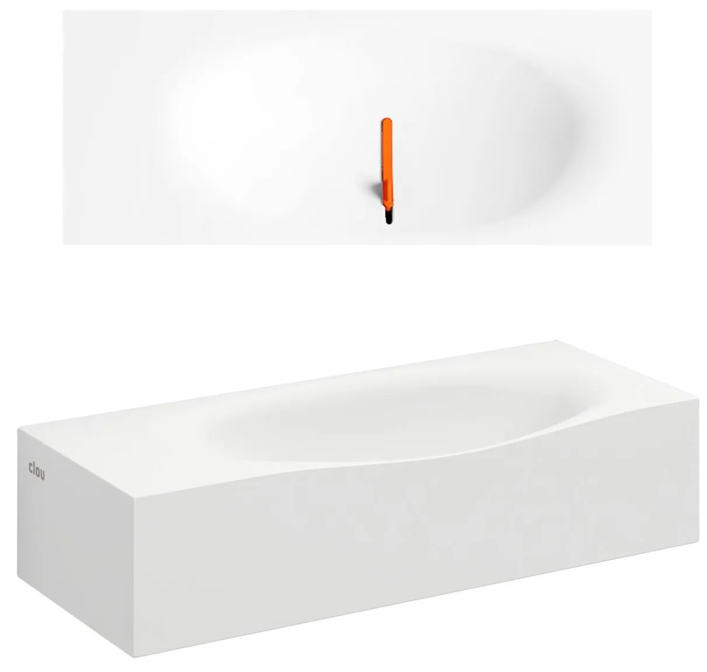 Clou Hammock fontein solid surface 45cm wit mat