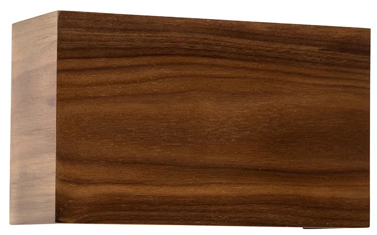 Landelijke wandlamp walnoot hout - Otan