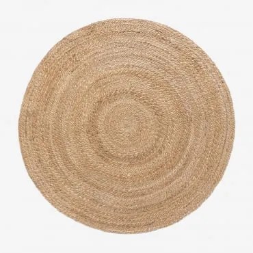 Ronde Vloerkleed Ø145 Cm Van Natuurlijk Jute Keren Yute - Sklum