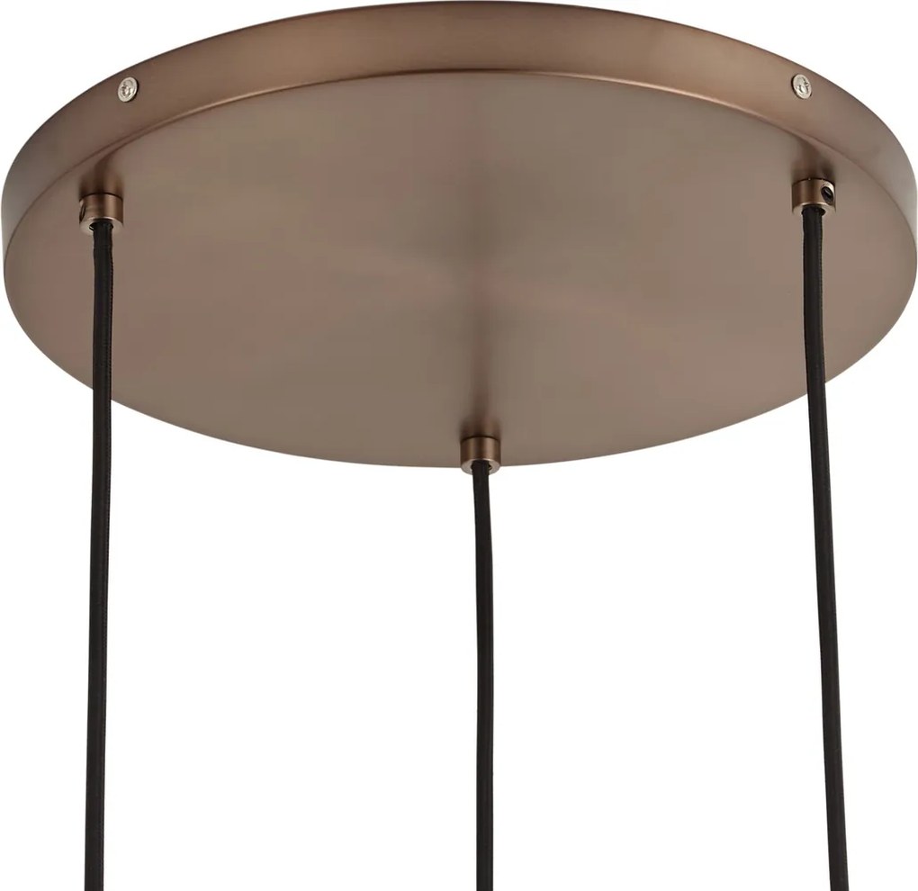 Design hanglamp donker brons 3-lichts - Ard