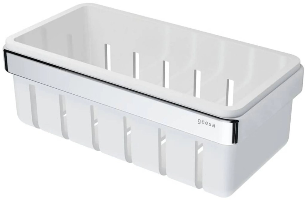 Geesa Frame doucherek 21x10,8x7,5cm chroom/wit