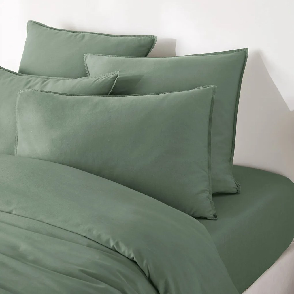 Effen kussensloop in gewassen katoen, Scenario