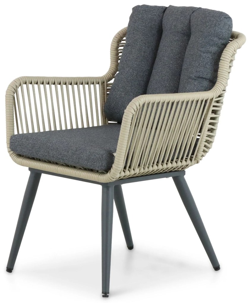 Tuinset 8 personen 300 cm Aluminium/wicker Grijs Coco Custa/Weave