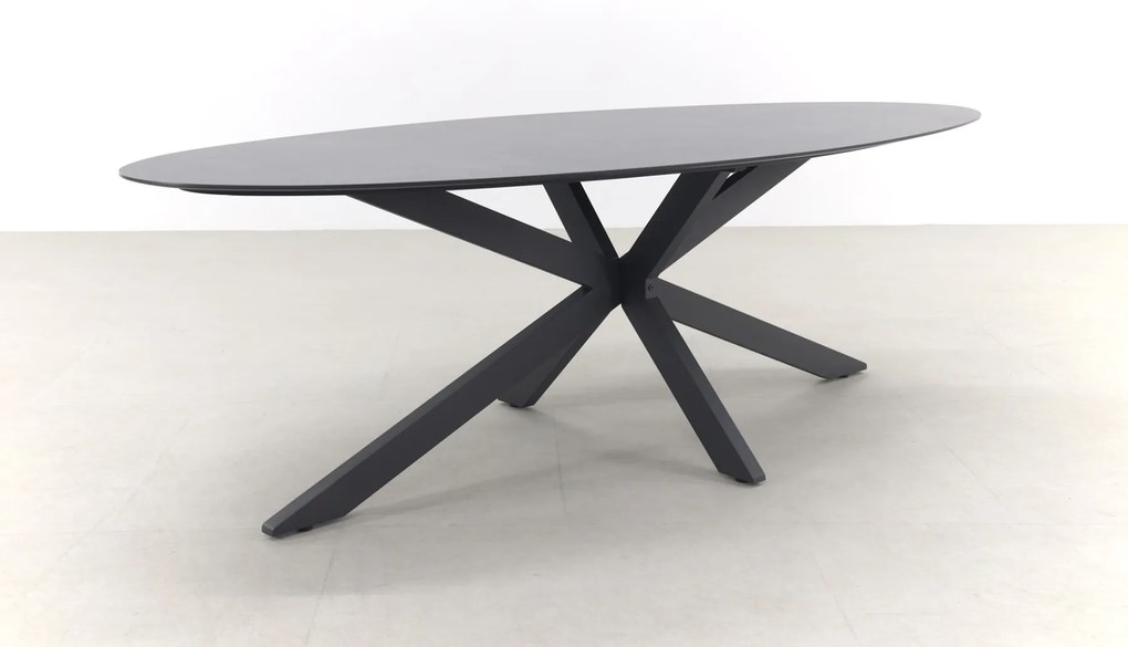 Belmond antraciet/Privada 240x107 - Ovale tuinset - 7-delig