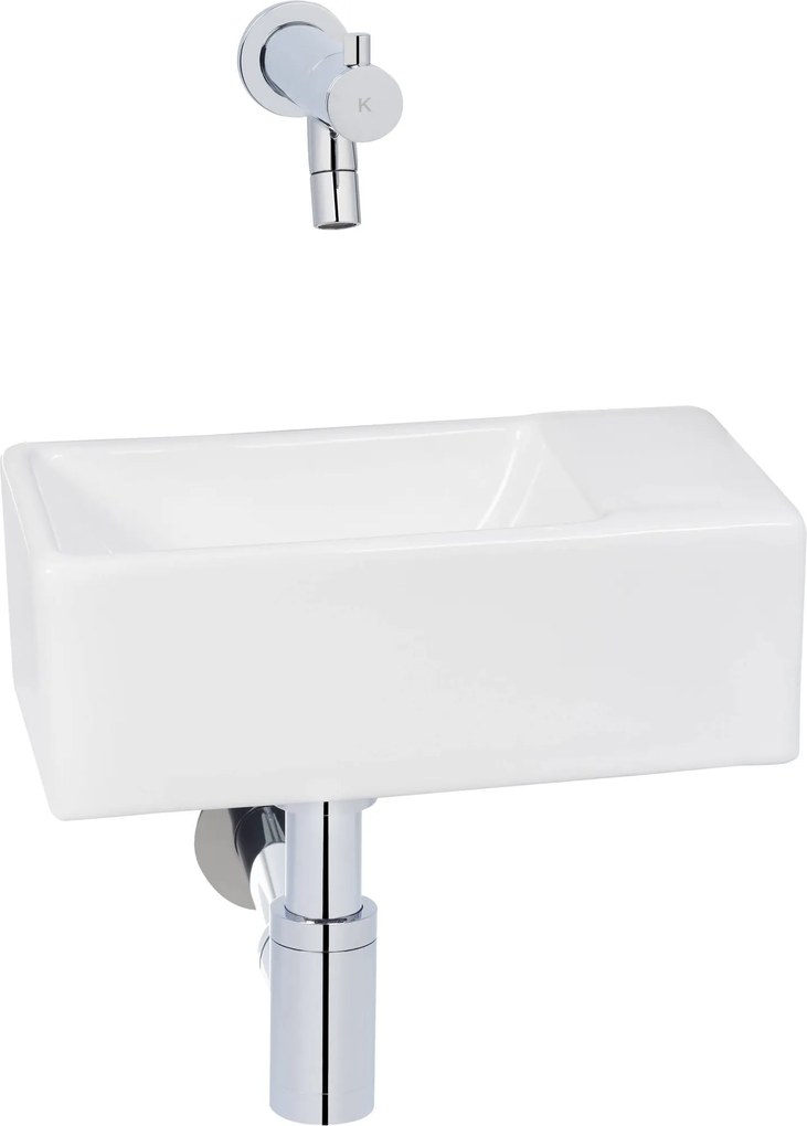 Saqu Inspire fontein zonder kraangat 30,5x18x11 cm Wit