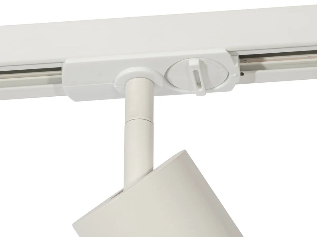 Moderne Spot / Opbouwspot / Plafondspot met witte ring voor railsysteem 1-fase GU10 50mm - Iconic Jeana Modern GU10 Scandinavisch rond Binnenverlichting Lamp