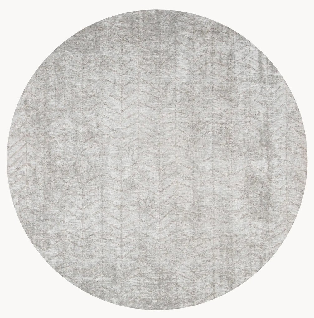 Rond platgeweven jacquard indoor & outdoor vloerkleed Jacob's Ladder