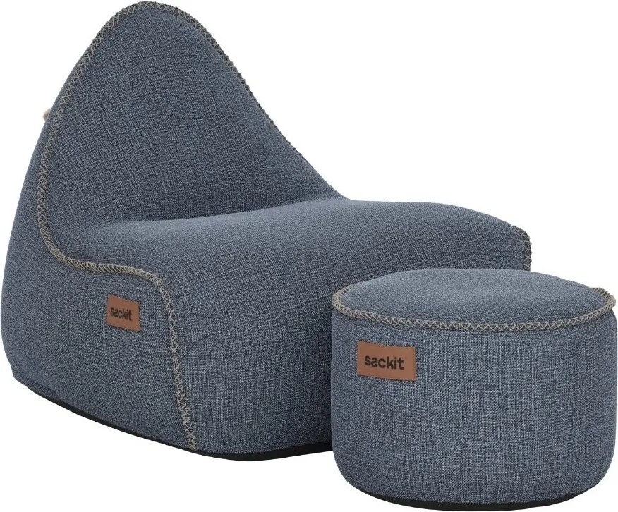 Cobana Lounge Stoel & Pouf Outdoor - Kirra Indigo