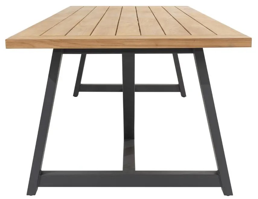 Taste by 4 Seasons Noah RVS tuintafel met teak blad 260 x 100 cm  Tuintafel    houtkleur weerbestendig