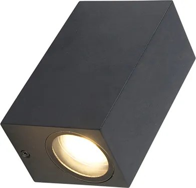 Moderne wandlamp zwart 2-lichts IP44 - Baleno