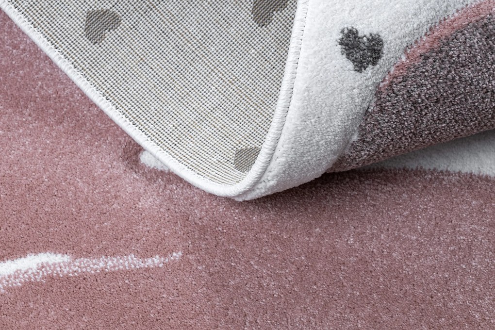 Tapijt PETIT FLAMINGOS Flamingo's HARTJES crème