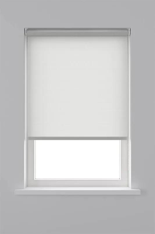 Decosol Rolgordijn Lichtdoorlatend Structuur - Ribbel Wit 90 x 190 cm
