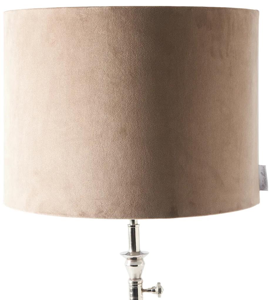 Rivièra Maison - Velvet Cylinder Lampshade sand 30x40 - Kleur: beige