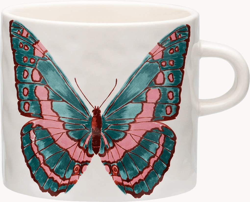 Handgemaakte XL beker Butterfly Manor