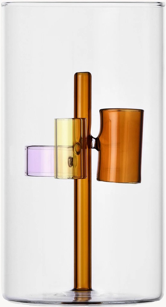 Mundgeblasene Vase Amber