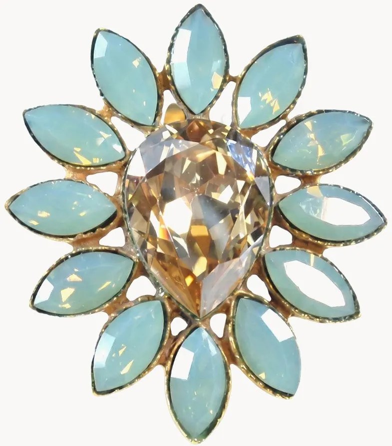 Vergulde ring Paradise Lost met Swarovski kristallen