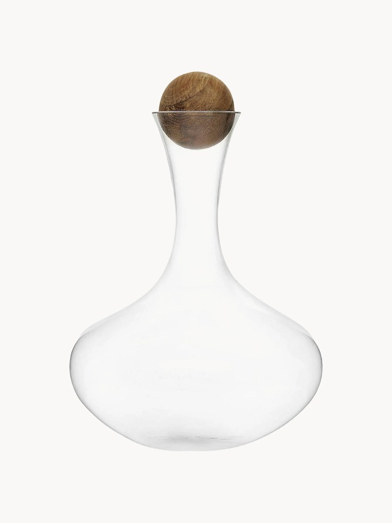 Mondgeblazen karaf Eden met houten dop, 2 L