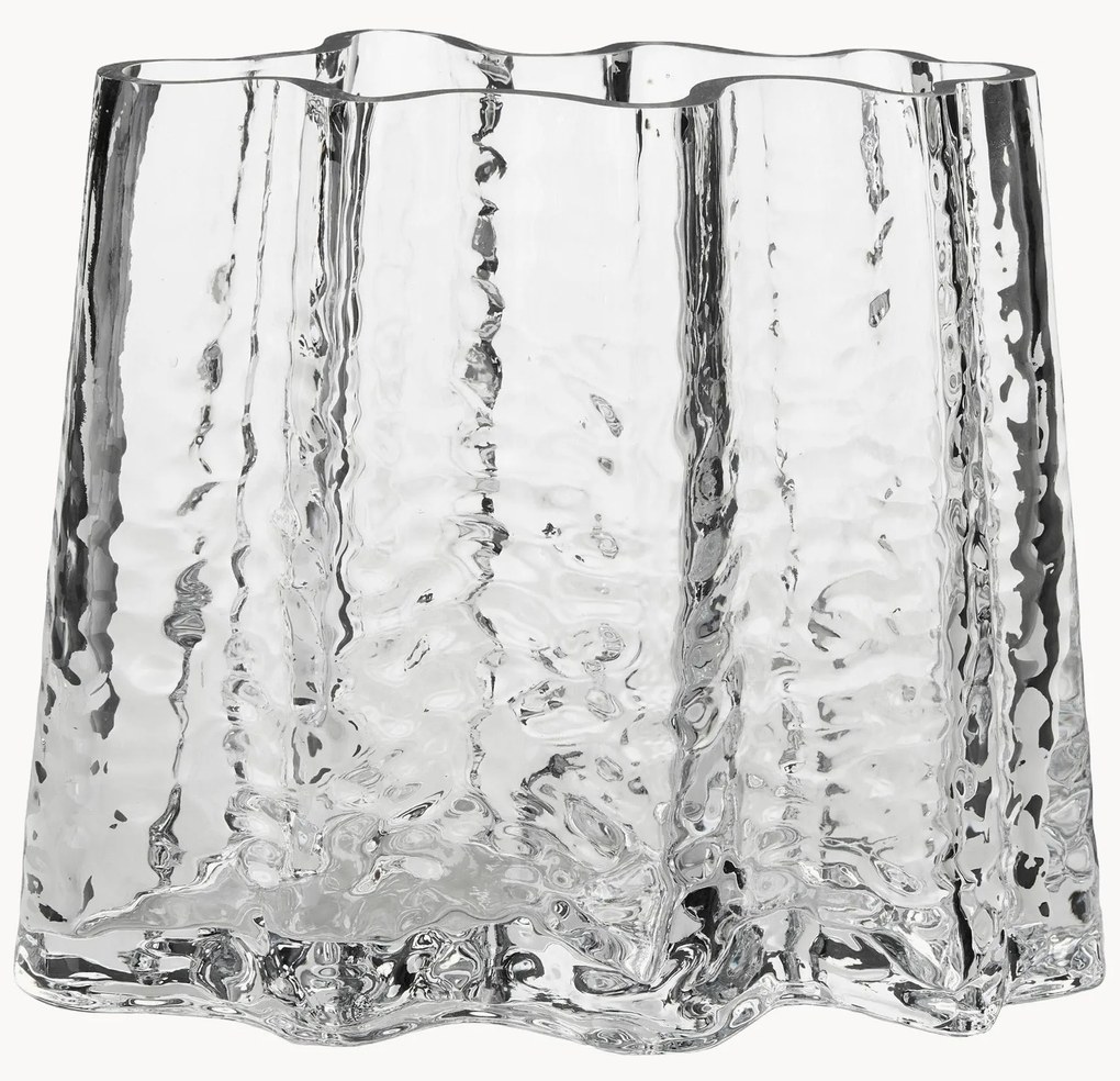 Mondgeblazen glazen vaas Gry met gestructureerde oppervlak, H 19 cm