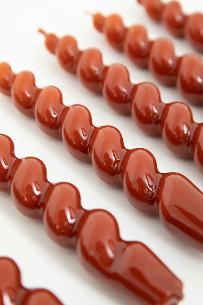 Bruine dinerkaars twisted Ø 2 cm