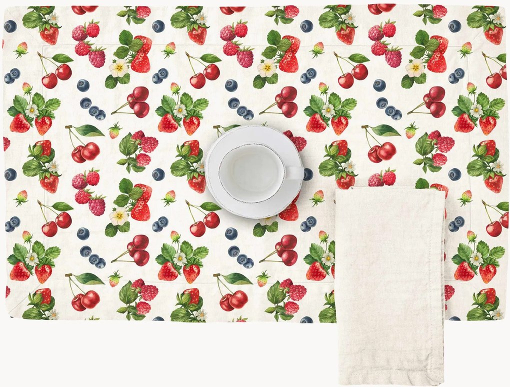 Katoenen placemats Rosaspina, 2-delig