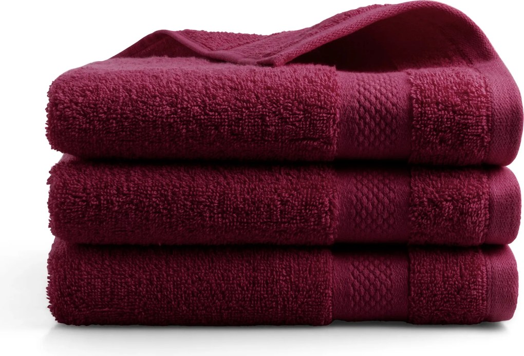 Handdoek Hotel Collectie – 3 stuks – 50×100 – bordeaux