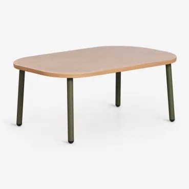 Ovale Tuintafel 90x60 Cm Van Zunika-staal Groen – Intens Olijf - Sklum