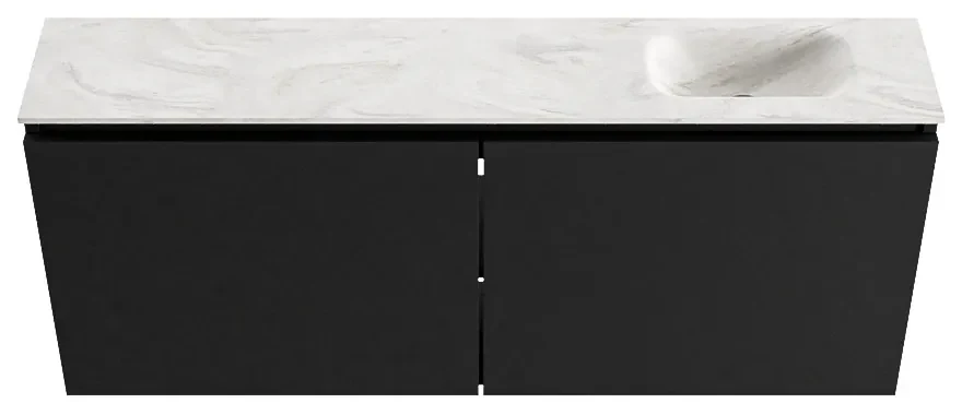 Mondiaz Ture DLux toiletmeubel 120cm urban met wastafel ostra rechts met kraangat