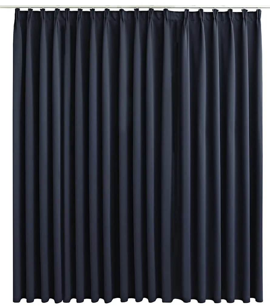 vidaXL Gordijn verduisterend met haken 290x245 cm antraciet