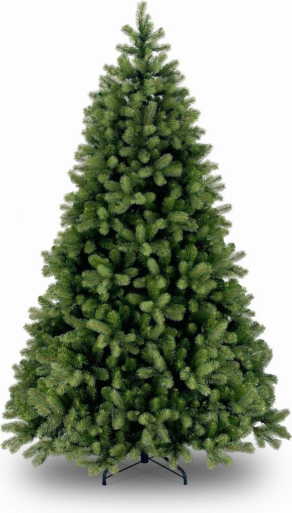Bayberry kunstkerstboom - 229 cm - groen - Diameter 147 cm - 1.867 tips - metalen voet