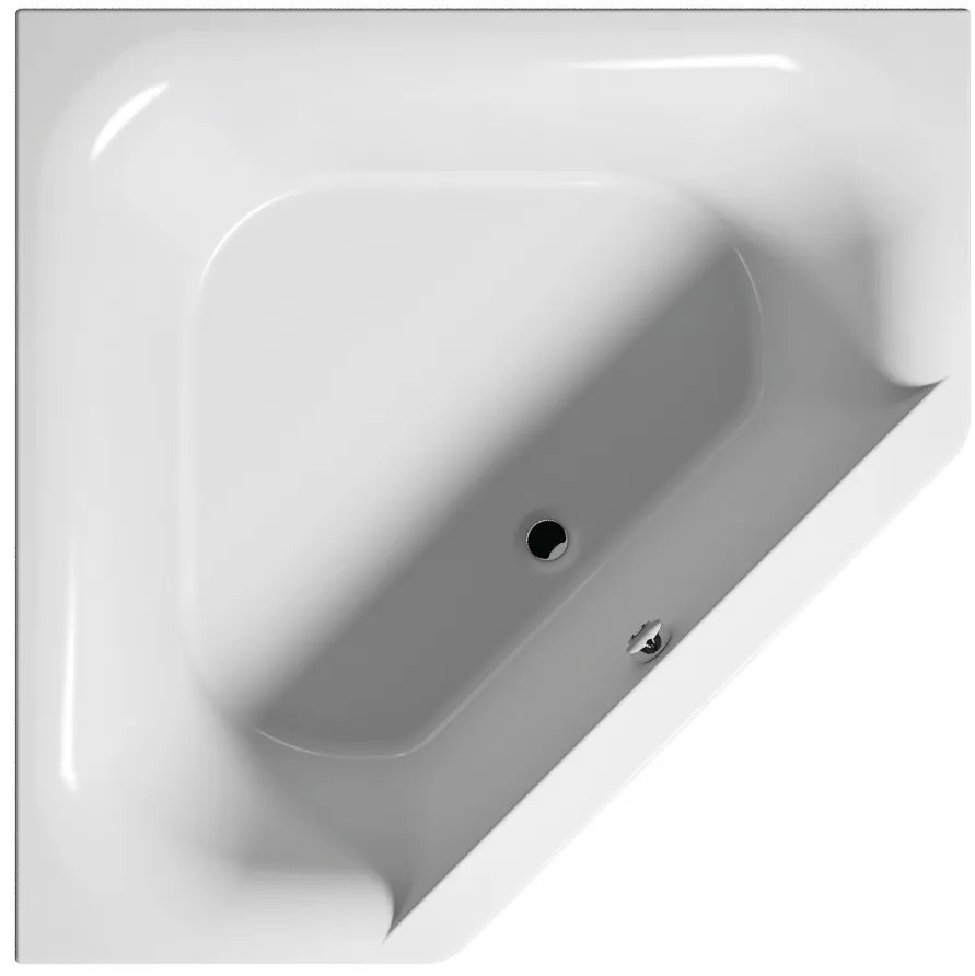 Riho Austin inbouw hoekbad 145x145cm wit glans