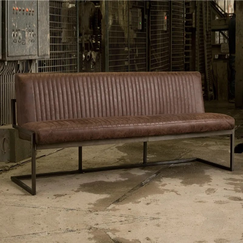 Eetkamerbank Van Donkerbruin Kunstleer 155 Cm