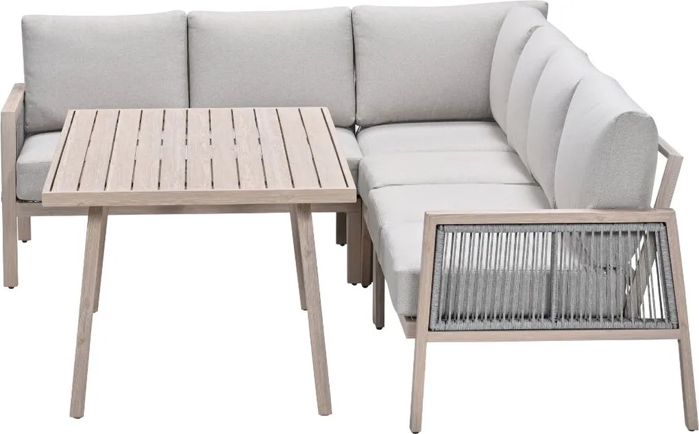 Garden Impressions San Capri lounge dining set 5-delig links - light oak look