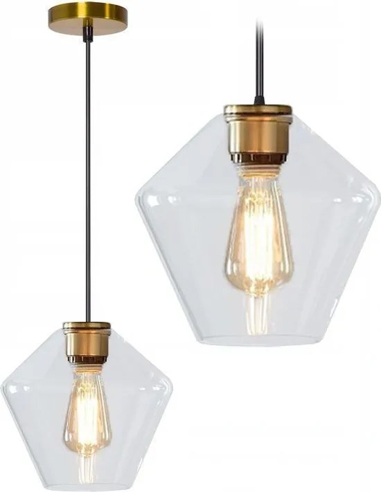 Glazen plafondlamp APP440-1CP Transparent